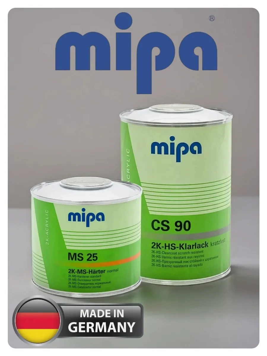 Лак автомобильный Mipa 2K-HS CS 90, 1л + 0.5 отв.