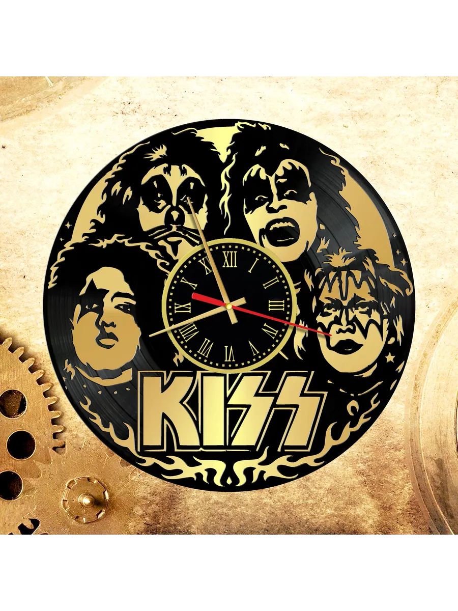 Настенные часы с группой KISS, Кисс