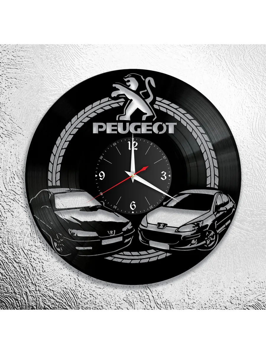 Настенные часы с изображением Peugeot, Пежо