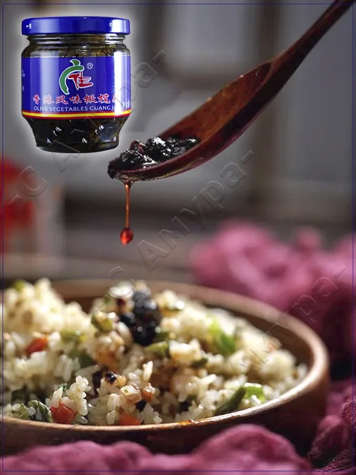 Taste of China Салат-паста горчичные листья с оливками и маслинами Гуанцзя, зеленый, фото 2