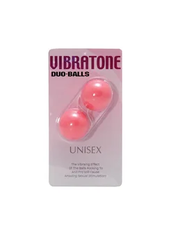 Розовые вагинальные шарики Vibratone DUO-BALLS