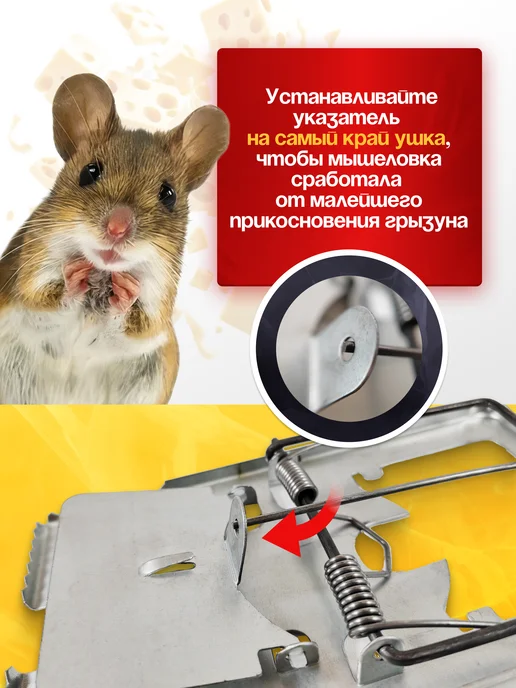 mousetrap Крысоловка капкан мышеловка 2 шт, 2 шт, фото 6