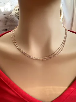 Колье - тройная цепочка Xuping Jewelry 265016370 купить за 1 211 ₽ в интернет-магазине Wildberries