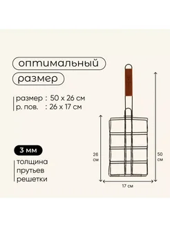 Компактная решётка для идеального гриля