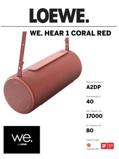 Беспроводная Bluetooth колонка акустика HEAR 1 Coral Red Loewe 265161818 купить за 12 997 ₽ в интернет-магазине Wildberries