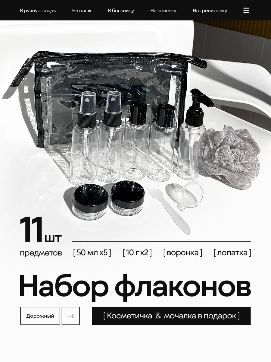 Дорожный набор флаконов...