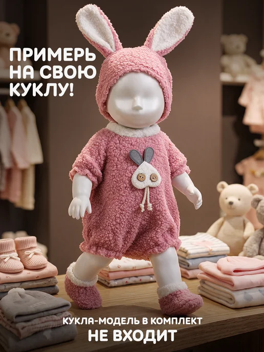 UniTrain Одежда для куклы 30-35 см, розовый, фото 7
