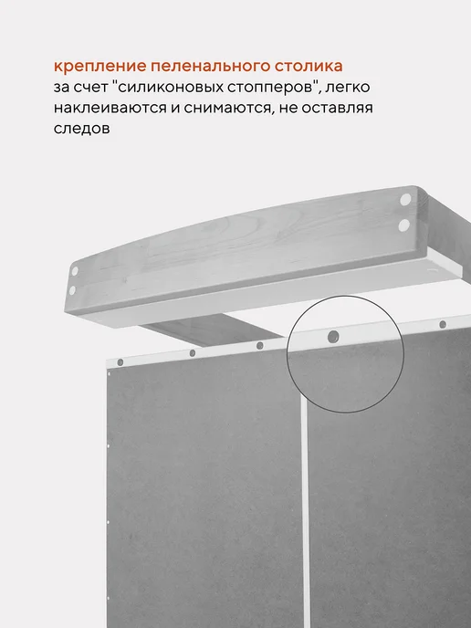 Rant Пеленальный комод для новорожденных с ящиками Bamboo, серый, фото 7