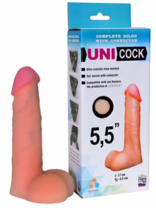 Lovetoy Насадка для страпона (18, Ø 3.5 см), бежевый, фото 2