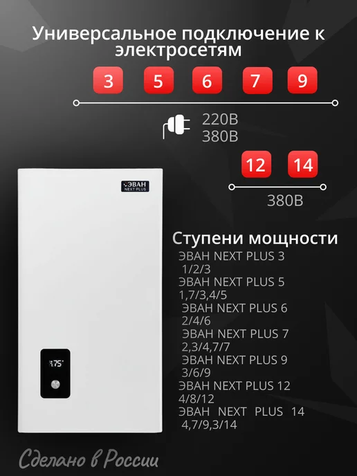 Эван Котел электрический NEXT PLUS 7 кВт, голубой, фото 2