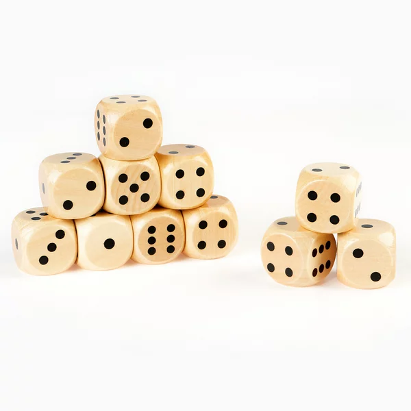Кости игральные, деревянные, набор 30 шт, 3х3 см
