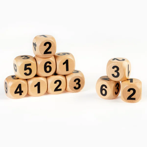 Кости игральные, деревянные, набор 30 шт, 3х3 см