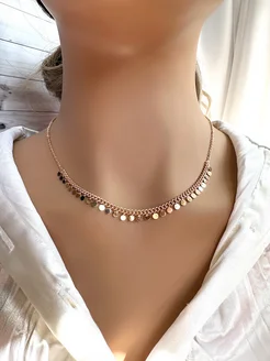 Колье-цепочка с подвесками-монетками Xuping Jewelry 265253559 купить за 1 162 ₽ в интернет-магазине Wildberries