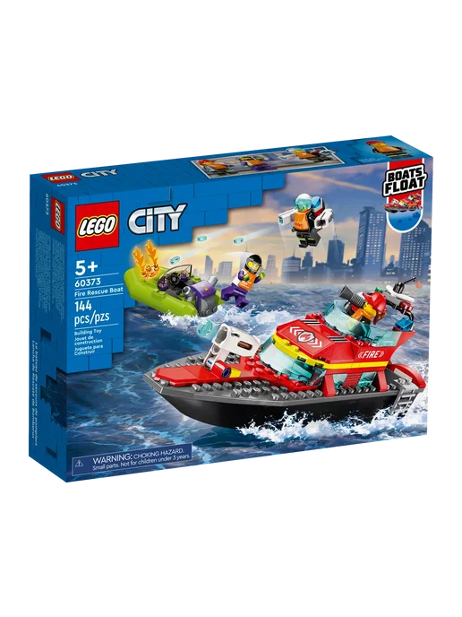 LEGO City Пожарно-спасательный катер 60373, красный, фото 3