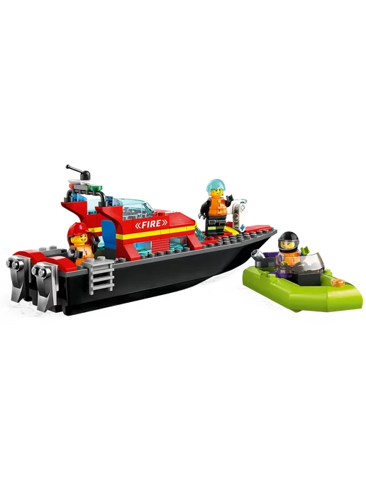LEGO City Пожарно-спасательный катер 60373, красный, фото 4