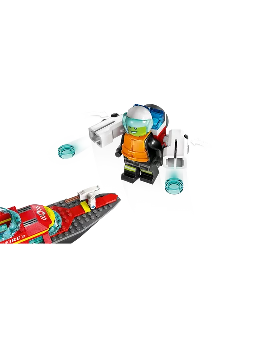 LEGO City Пожарно-спасательный катер 60373, красный, фото 5