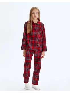 Красная пижама oversize в клетку Gloria Jeans 265266884 купить за 2 651 ₽ в интернет-магазине Wildberries