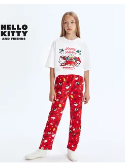 Пижама с принтом Hello Kitty Gloria Jeans 265266931 купить за 1 481 ₽ в интернет-магазине Wildberries