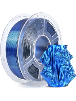 Silk PLA+ пластик 1,75мм 1кг (Черный, синий)