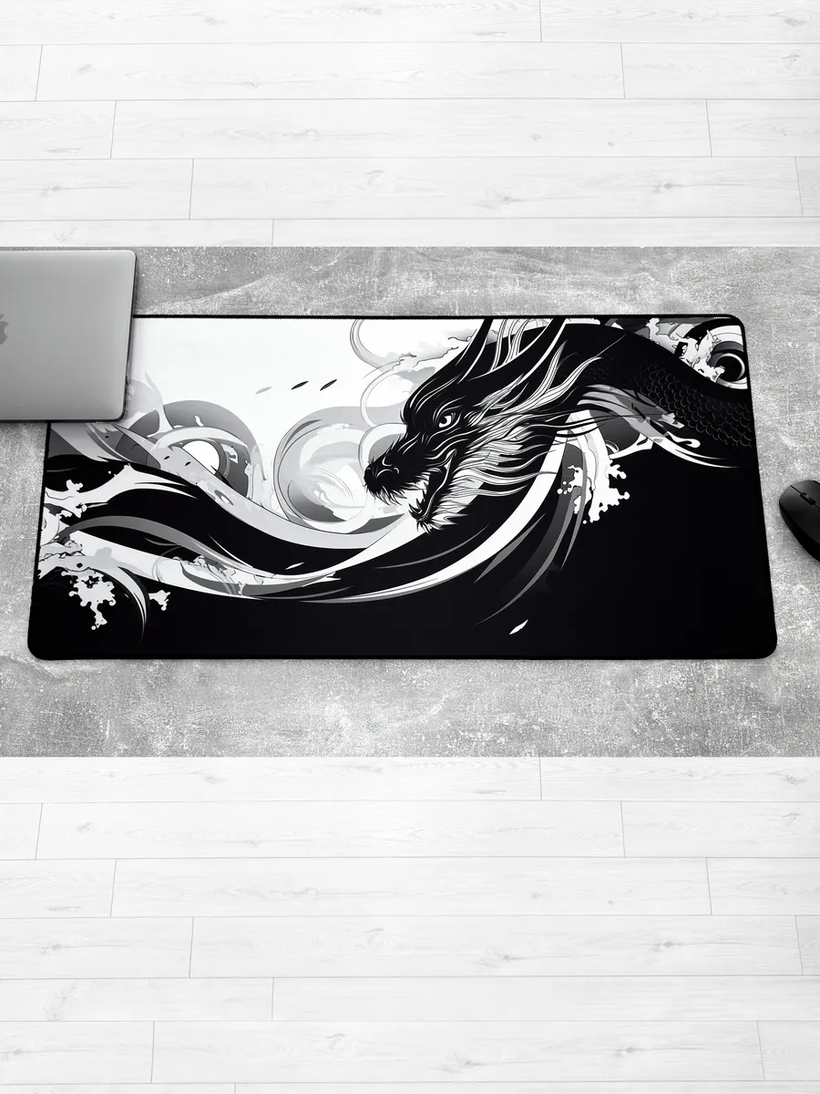 Коврик для мыши 800x400 - Gold Line XL - Dragon lines