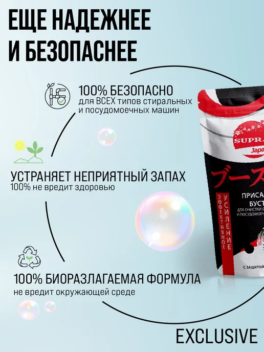 SUPRA Booster Очиститель Стиральных и Посудомоечных машин, удаление накипи, вариант, фото 4