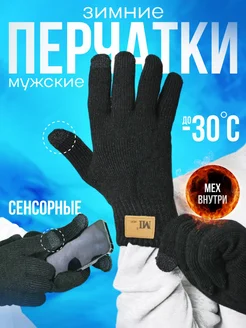 Перчатки зимние тёплые с мехом MUHIB_Shop 265366685 купить за 315 ₽ в интернет-магазине Wildberries