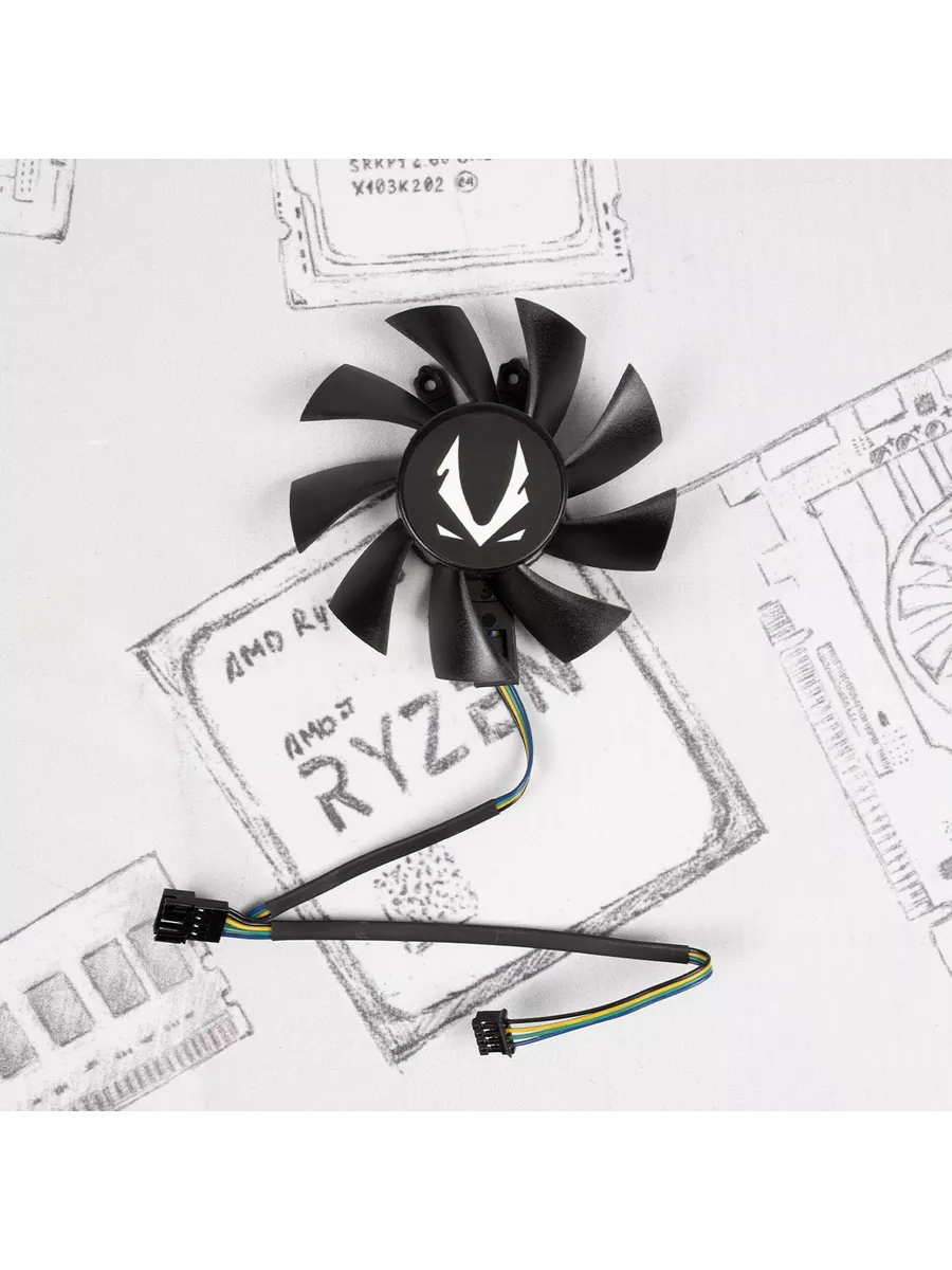 AiTech Вентилятор Zotac GTX 1660 SUPER 1660Ti Twin 75мм