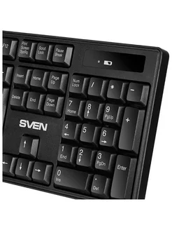 Клавиатура беспроводная Sven KB-C2100W USB черный Sven 265411654 купить за 1 340 ₽ в интернет-магазине Wildberries