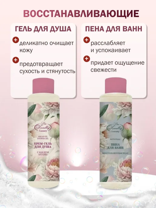 Greenini Подарочный набор Гель для душа+Пена для ванн 260 мл*2шт, 260 мл, 2 шт, фото 2