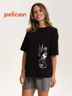 Пижама женская с шортами Pelican 265470482 купить за 2 108 ₽ в интернет-магазине Wildberries