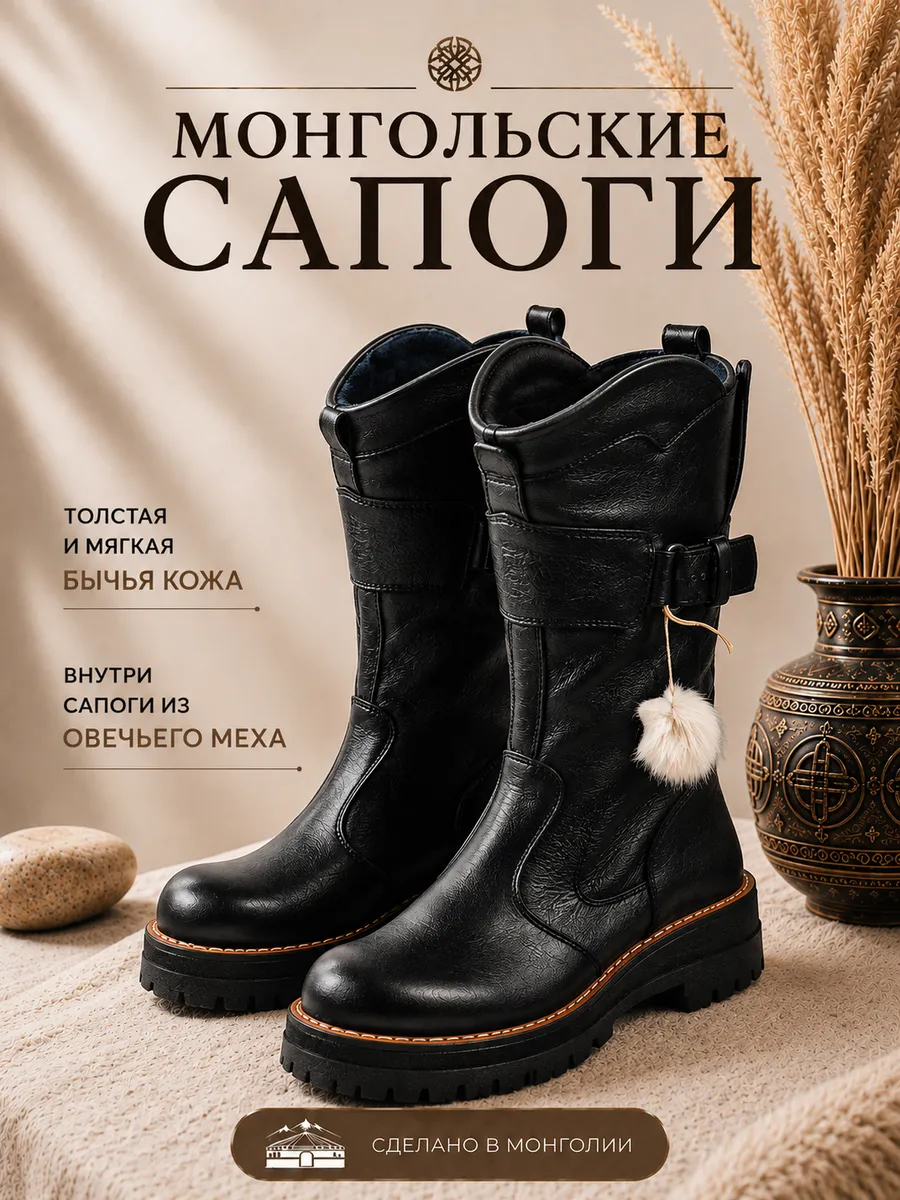 Сапоги зимние унты монгольские