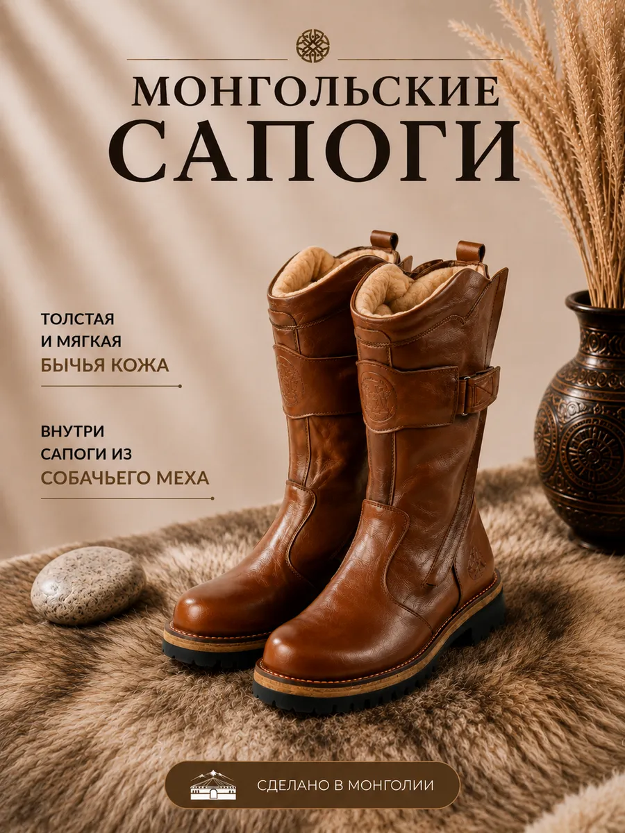 Сапоги зимние унты монгольские