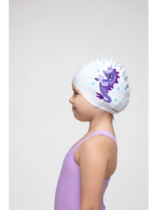 PROPERĀ Шапочка FLEXIFIT SILK EFFECT PRINT JR SEAHORSE, белый, фото 2