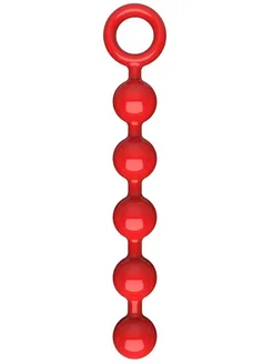 Большая анальная цепочка "BIG RED ANAL BEADS" 28см