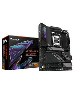 Материнская плата X870E AORUS ELITE WIFI7 AM5 AMD X870E ATX Gigabyte 265818711 купить за 35 171 ₽ в интернет-магазине Wildberries