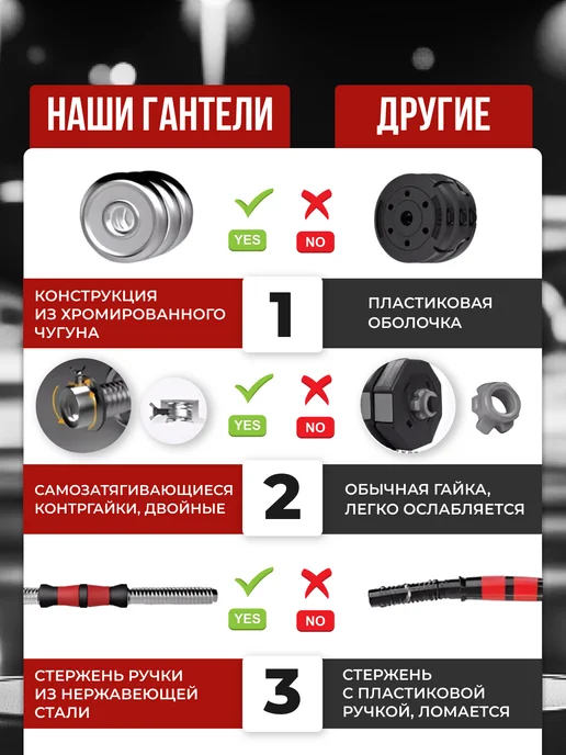Kulak Штанга спортивная разборная 40 кг спорт, 30 кг, фото 4