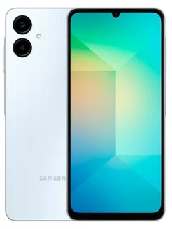 Смартфон Galaxy A06 6 128Gb Голубой Samsung 265939805 купить за 13 404 ₽ в интернет-магазине Wildberries