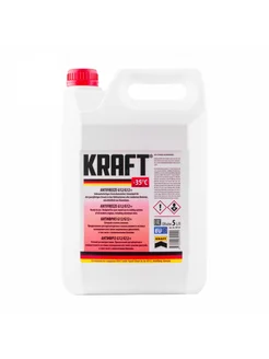 Антифриз G12 G12+ -35°С, TM "KRAFT", красный 5 л