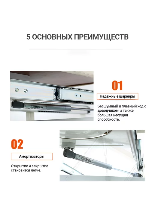 JIAMEINA Выдвижная гладильная доска в шкаф, серый, серый, фото 3