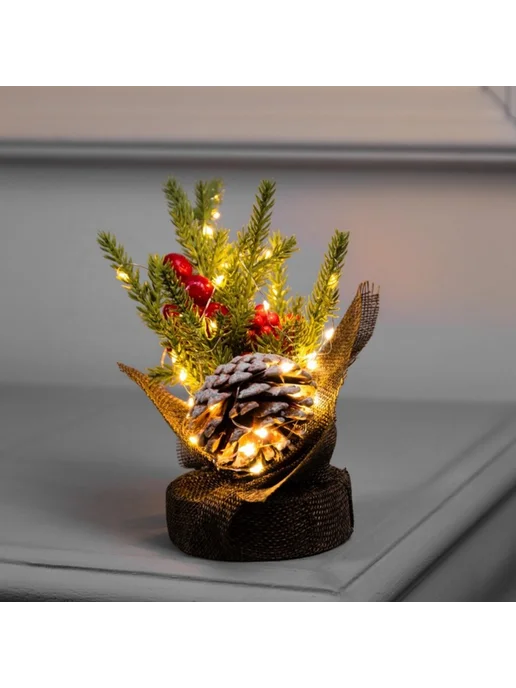 In Mother's Hands Светодиодная фигура "Зимняя рябина", 10 LED, 19х13 см, 19x13 см