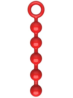 Большая анальная цепочка "BIG RED ANAL BEADS" 28см