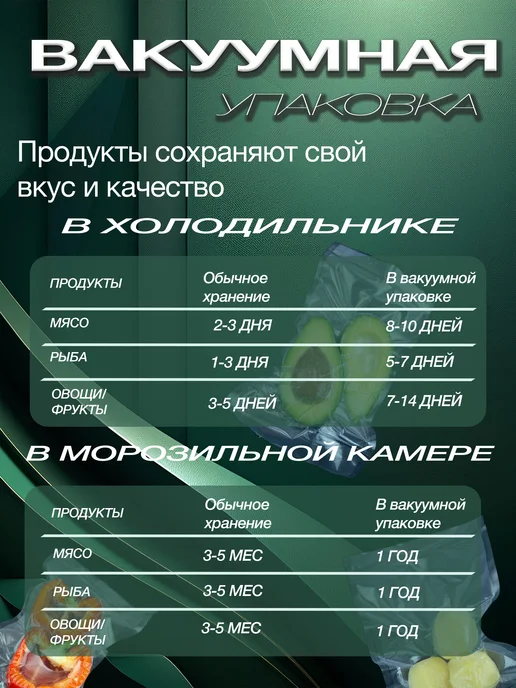 DARVIAN Пакеты для вакууматора рифленые в рулоне 28x500, 15x500, фото 4