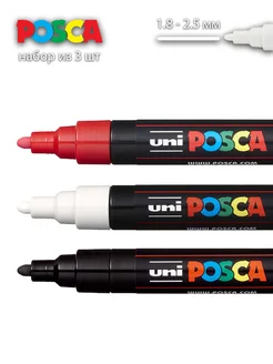 Набор из 3-х акриловых маркеров 5M 1.8-2.5 мм Posca 266016185 купить за 1 414 ₽ в интернет-магазине Wildberries