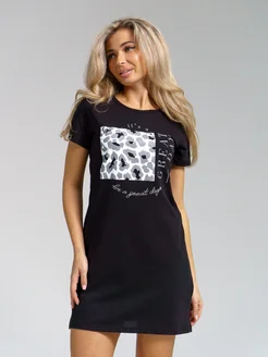 Туника платье домашнее трикотажное by Marina 266138068 купить за 617 ₽ в интернет-магазине Wildberries