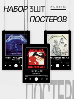 Постеры А3 на стену интерьерные Metallica