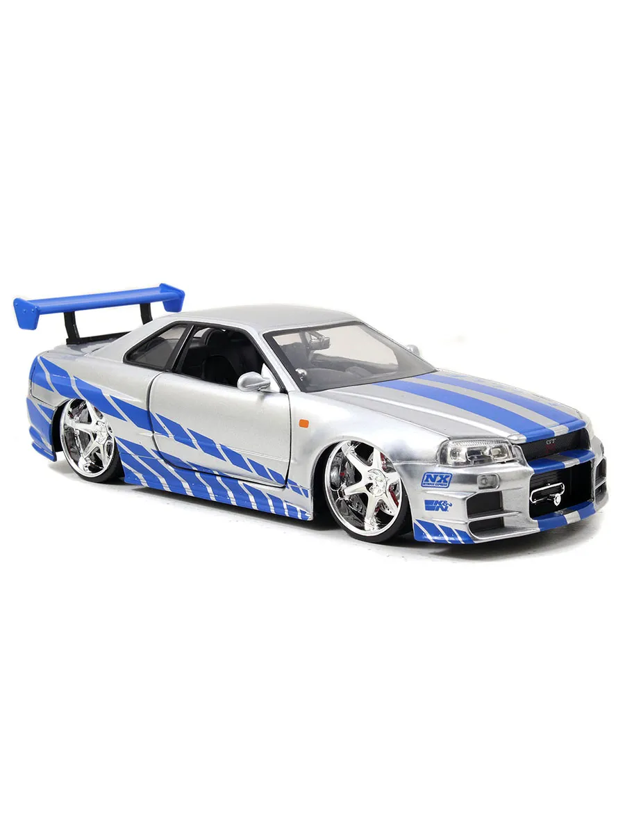 Модель Машинки Форсаж 1:24 FF 2002 Nissan Skyline GT-R R34 Модель Машинки Форсаж 1:24 FF 2002 Nissan Skyline GT-R R34