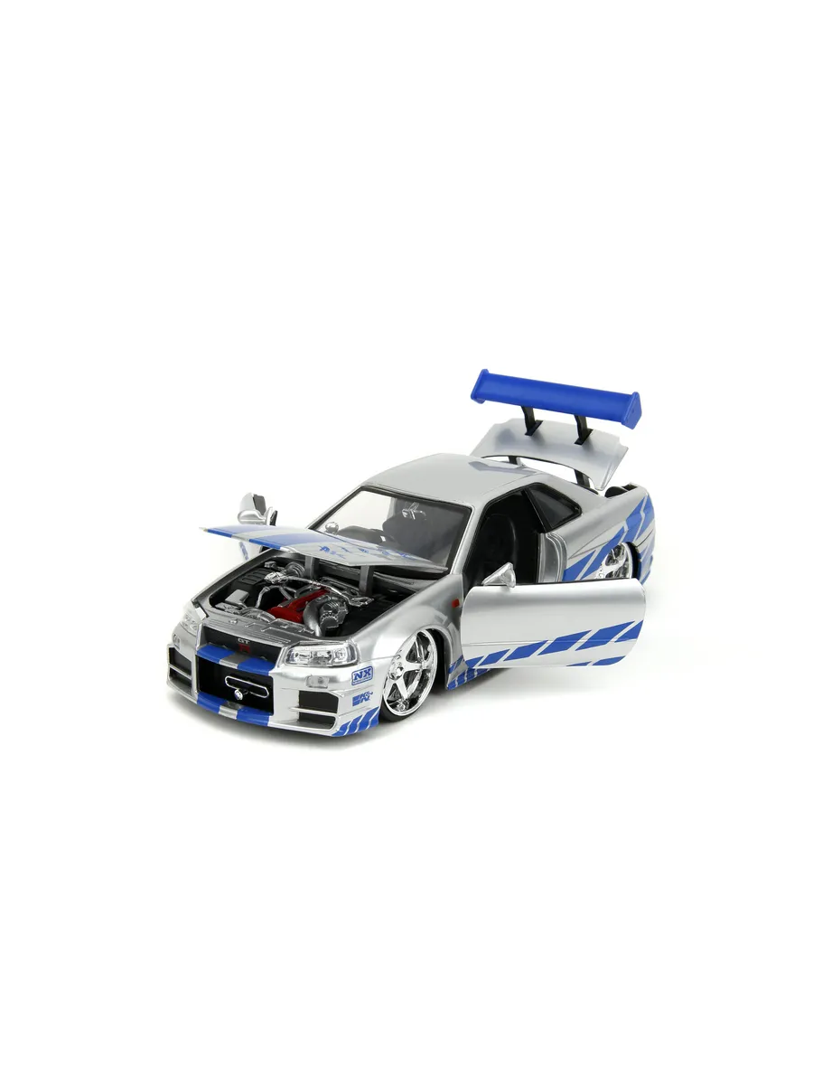 Модель Машинки Форсаж 1:24 FF 2002 Nissan Skyline GT-R R34 Модель Машинки Форсаж 1:24 FF 2002 Nissan Skyline GT-R R34