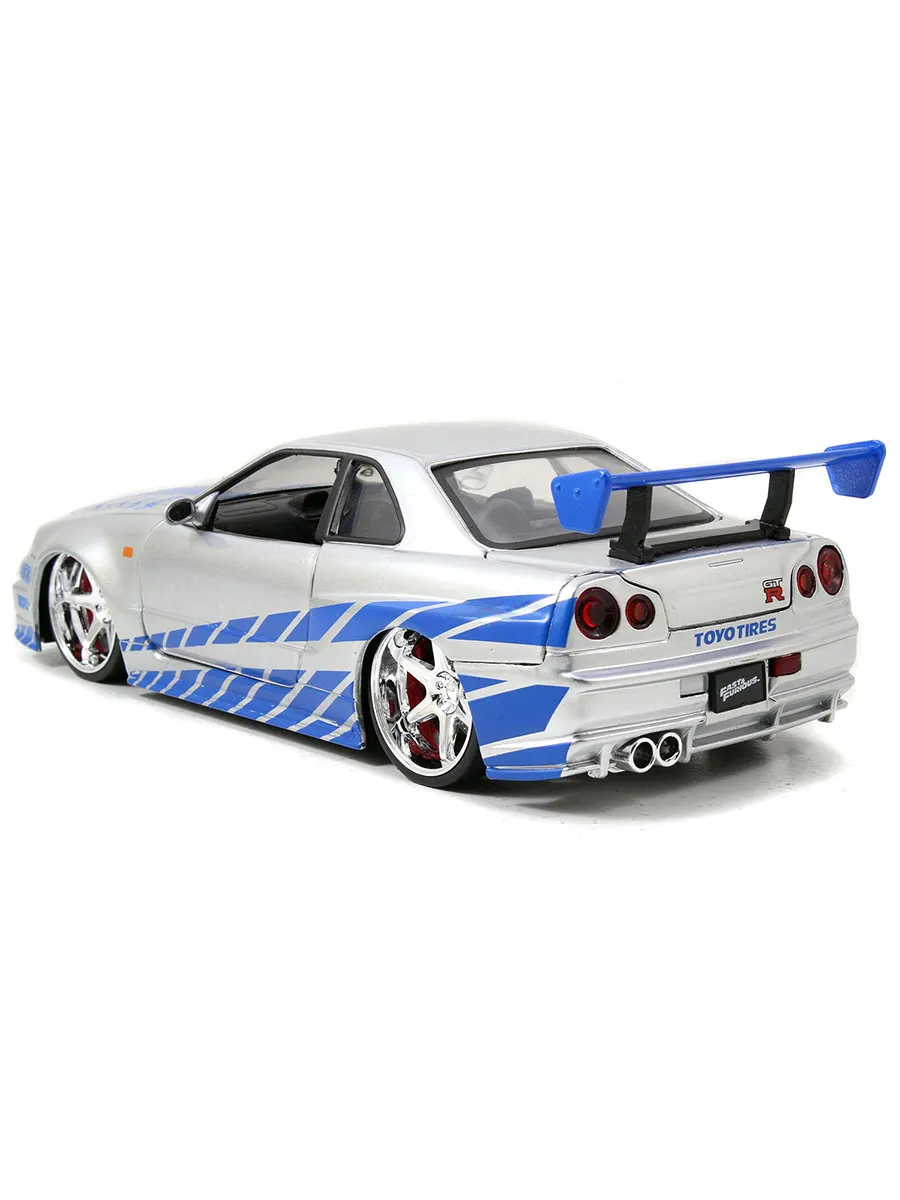 Модель Машинки Форсаж 1:24 FF 2002 Nissan Skyline GT-R R34 Модель Машинки Форсаж 1:24 FF 2002 Nissan Skyline GT-R R34