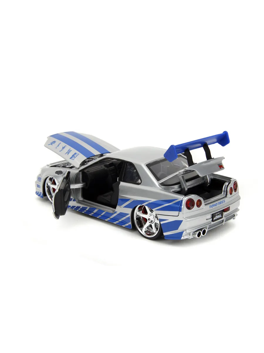 Модель Машинки Форсаж 1:24 FF 2002 Nissan Skyline GT-R R34 Модель Машинки Форсаж 1:24 FF 2002 Nissan Skyline GT-R R34