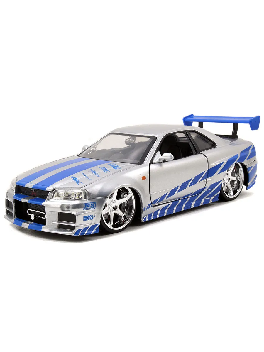 Модель Машинки Форсаж 1:24 FF 2002 Nissan Skyline GT-R R34 Модель Машинки Форсаж 1:24 FF 2002 Nissan Skyline GT-R R34